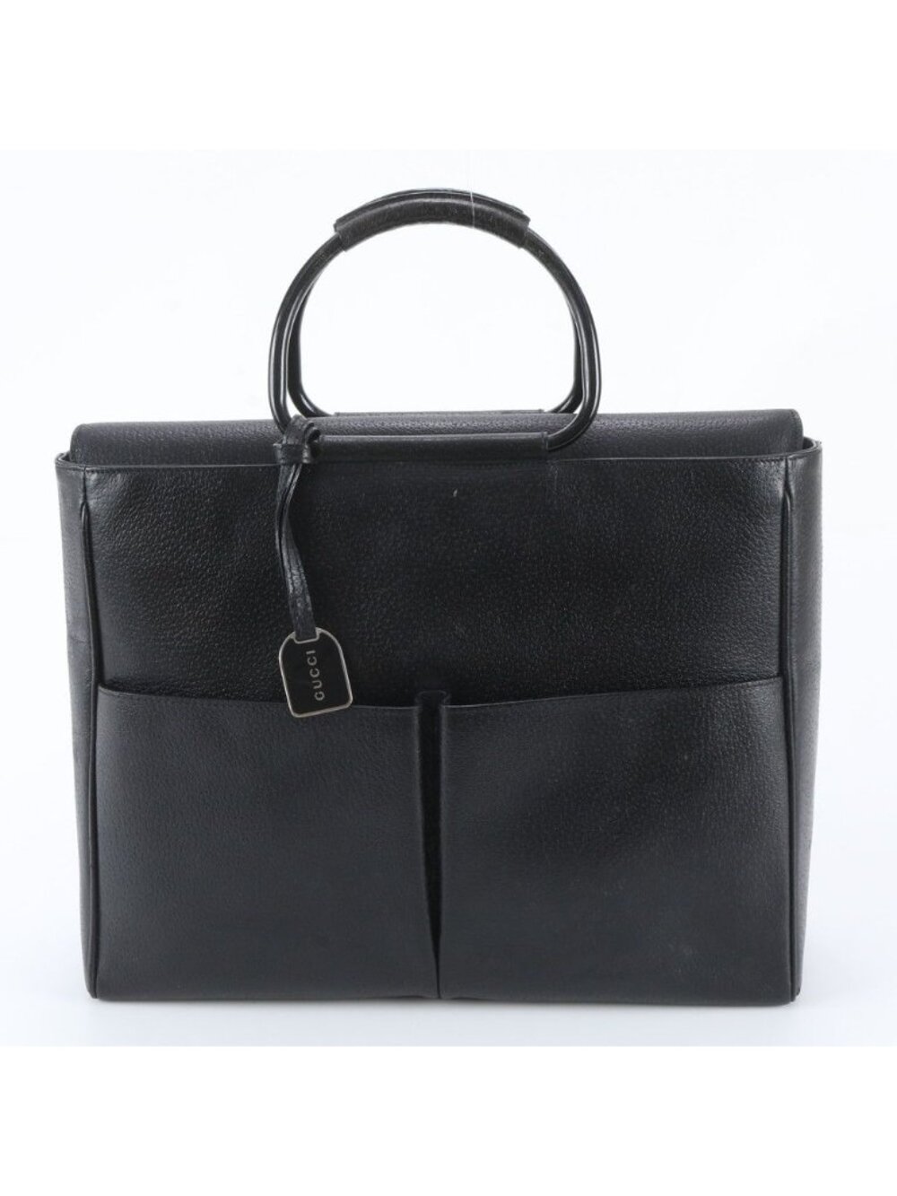Gucci Leather Handbag Tote Black